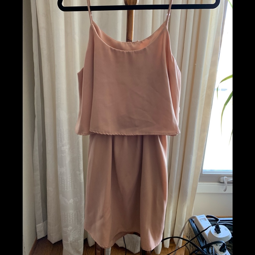 Tobi blush flounce Mini Dress